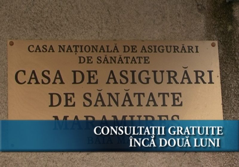 Consultaţii gratuite pentru încă două luni