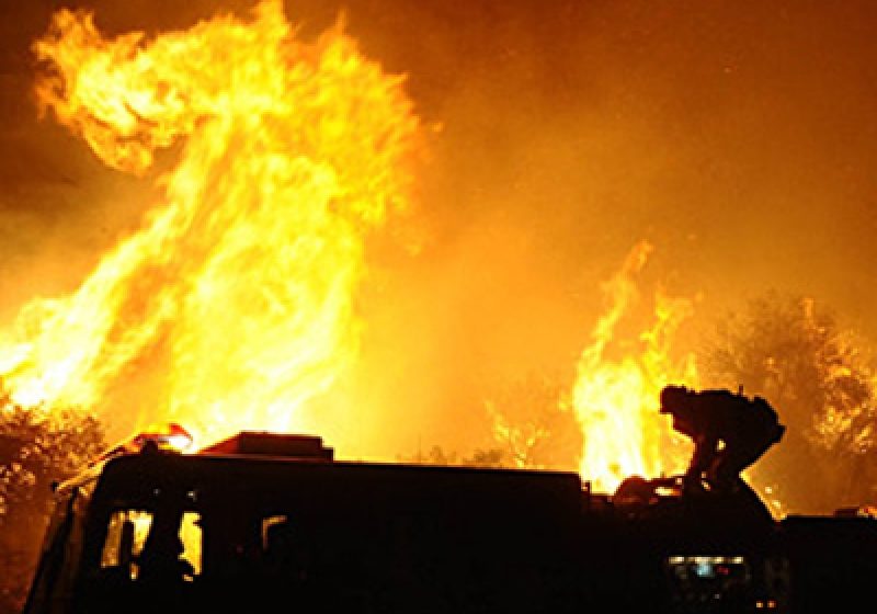 Structuri militare şi civile au intervenit pentru stingerea unui incendiu în zona montană a comunei Bistra