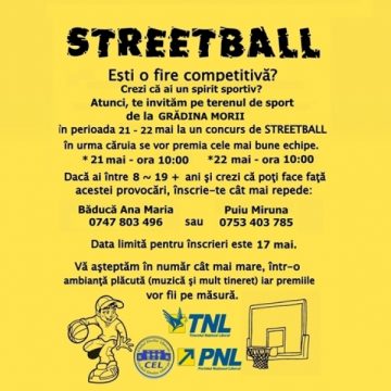 Concurs de streetball şi un nou teren de baschet…la Grădina Morii