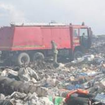 Incendiu la rampa de gunoi a municipiului Sighet Incendiu la rampa de gunoi a municipiului Sighet