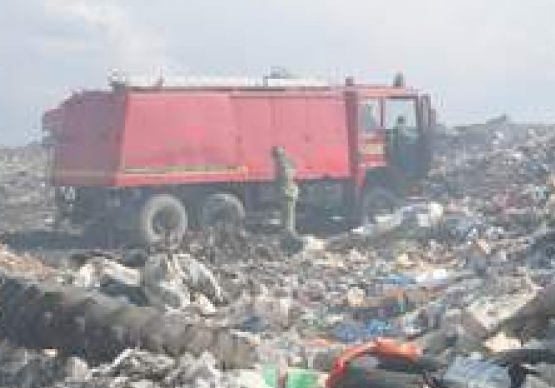 Incendiu la rampa de gunoi a municipiului Sighet