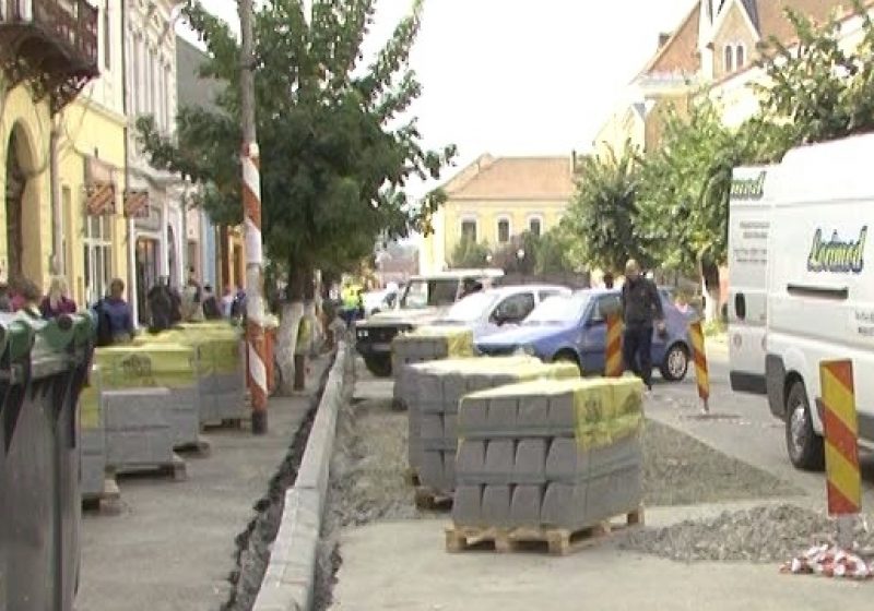 SIGHET: Lucrări de reabilitare defectuoase pe centrul oraşului