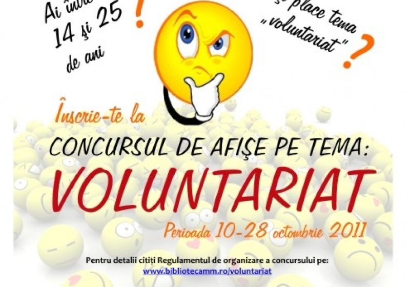 Baia Mare: Concurs de afişe pe tema voluntariatului