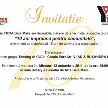 Baia Mare: Un deceniu de activitate pentru YMCA Baia Mare
