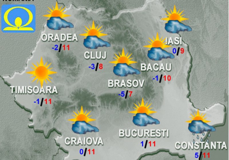 PROGNOZA METEO: Cum va fi vremea luni şi marţi în ţară PROGNOZA METEO: Cum va fi vremea luni şi marţi în ţară