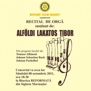 SIGHET: Recital de orgă organizat de Rotary la Sighet