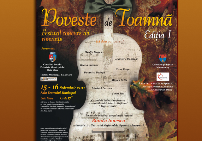 Baia Mare: Maramureşenii sunt invitaţi la o "Poveste de Toamnă"