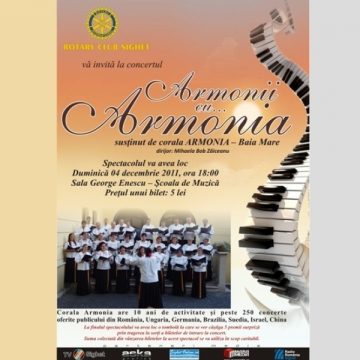 Sighet: Rotary Club Sighet organizează la Sala George Enescu concertul “Armonii cu …Armonia”