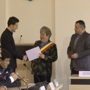 Fotbalistului sighetean Marius Bilasco i s-a decernat astazi titlul de cetatean de onoare al municipiului Sighetul Marmatiei