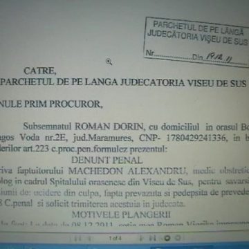 Vişeu de Sus: Medicul Alexandru Machedon, acuzat de ucidere din culpă! Vişeu de Sus: Medicul Alexandru Machedon, acuzat de ucidere din culpă!