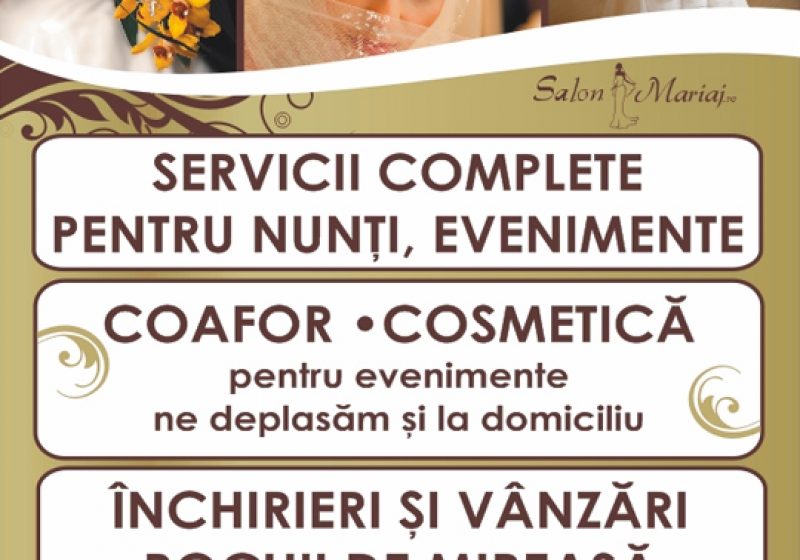 INCHIRIERI SI VANZARI ROCHII DE MIREASA, SERVICII COMPLETE PENTRU NUNTI SI EVENIMENTE, SALON DE INFRUMUSETARE INCHIRIERI SI VANZARI ROCHII DE MIREASA, SERVICII COMPLETE PENTRU NUNTI SI EVENIMENTE, SALON DE INFRUMUSETARE
