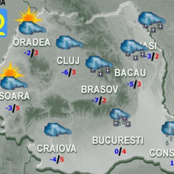 Ploi, ninsori şi temperaturi scăzute. Cum va fi vremea în week-end