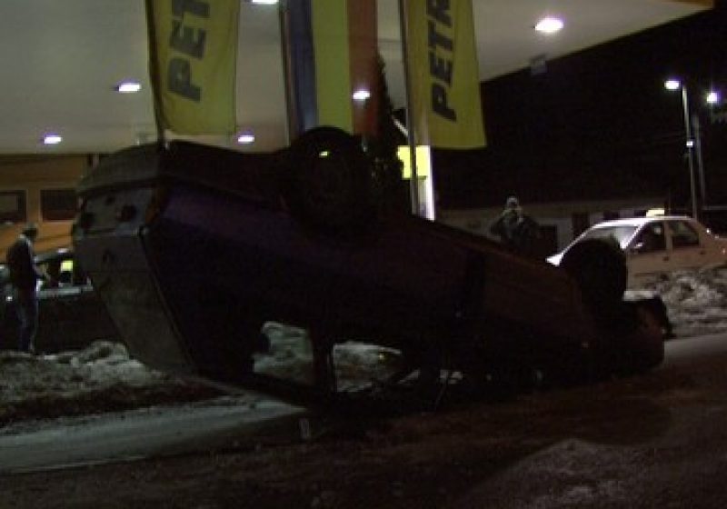 Sighet: Accident ca-n filme în centrul municipiului lângă Petrom