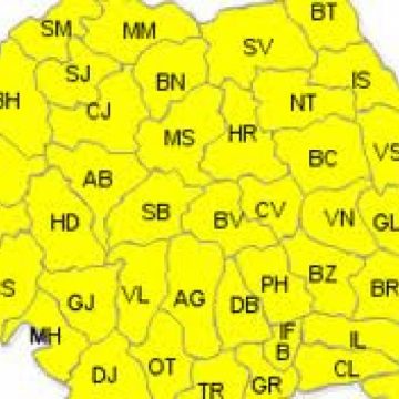 ANM: Cod Galben de ninsori abundente, viscol şi polei pentru întreaga ţară, începând de vineri dimineaţă ANM: Cod Galben de ninsori abundente, viscol şi polei pentru întreaga ţară, începând de vineri dimineaţă