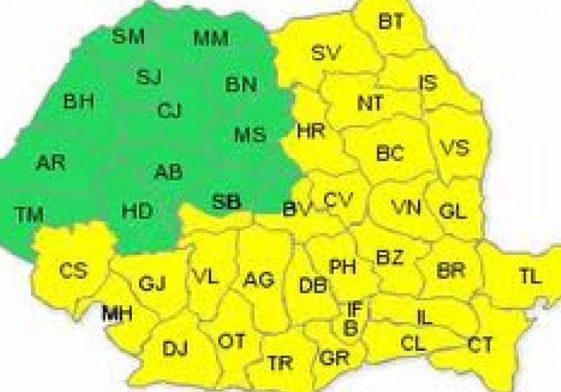 Cod Galben de ninsori abundente, viscol şi polei pentru întreaga ţară, începând de vineri dimineaţă Cod Galben de ninsori abundente, viscol şi polei pentru întreaga ţară, începând de vineri dimineaţă