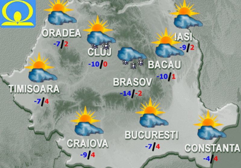 PROGNOZA METEO: Cum va fi vremea luni şi marţi