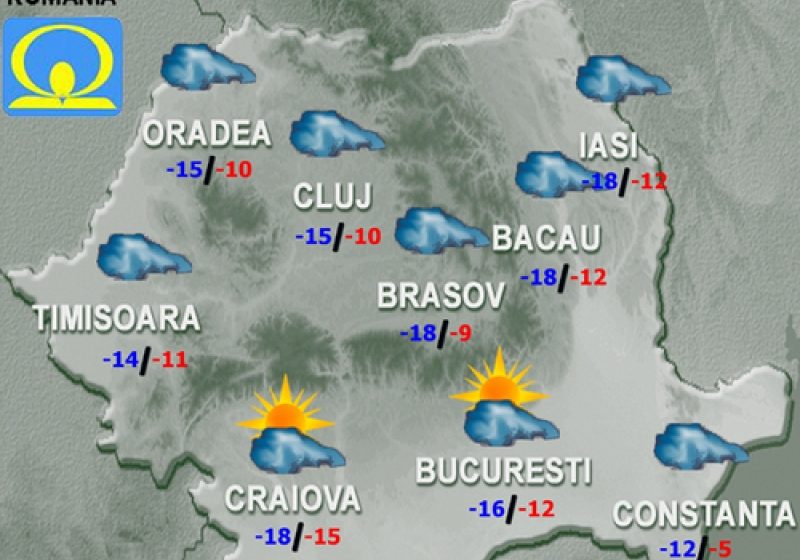 Ger în toată ţara. Cum va fi vremea joi şi vineri Ger în toată ţara. Cum va fi vremea joi şi vineri