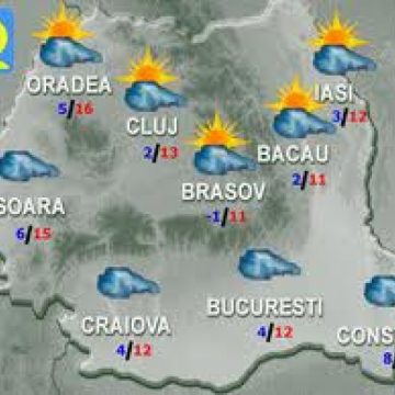 PROGNOZA METEO: Cum va fi vremea miercuri şi joi