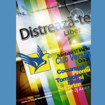 SIGHET: Cu mesajul "DISTREAZĂ-TE LIBER!" tinerii liberali organizează o petrecere pentru tinerii sigheteni într-un club din Sighet SIGHET: Cu mesajul "DISTREAZĂ-TE LIBER!" tinerii liberali organizează o petrecere pentru tinerii sigheteni într-un club din Sighet