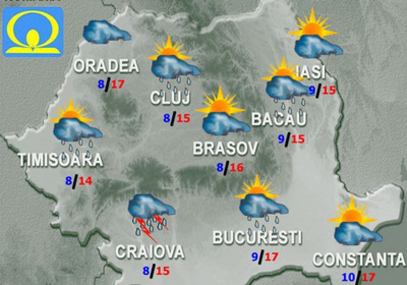 PROGNOZA METEO: Cum va fi vremea miercuri şi joi