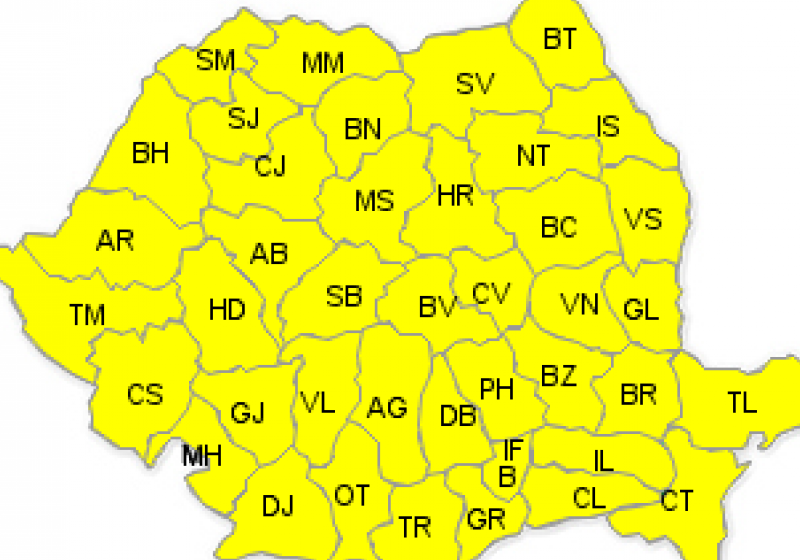 Avertizare cod galben Maramureş! Avertizare cod galben Maramureş!