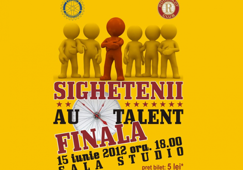 SIGHET: Rotaract Sighet alături de Rotary Club Sighet organizeaza vineri, 15 iunie 2012, de la ora 18, finala concursului “Sighetenii au talent”.