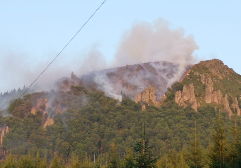 Creasta Cocoşului: Peste 100 de persoane acţionează la stingerea incendiului din Vf. Gutâiul Mare Creasta Cocoşului: Peste 100 de persoane acţionează la stingerea incendiului din Vf. Gutâiul Mare
