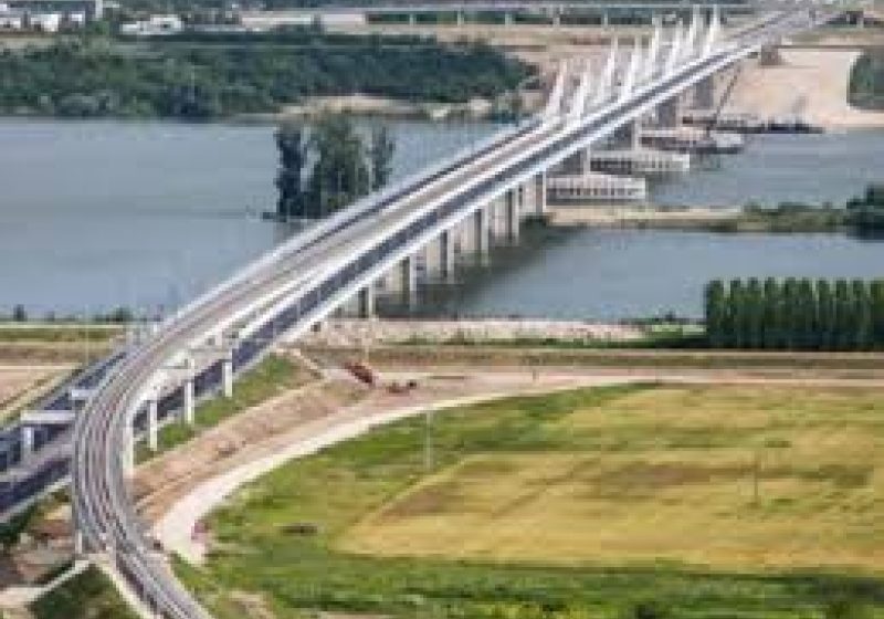 Cum arată noul pod dintre România şi Bulgaria, văzut de sus