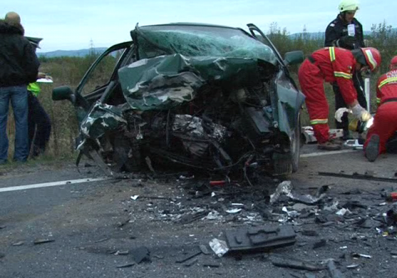 Maramures – E 58: ACCIDENT MORTAL la ieșirea din Lăpușel spre Hideaga (FOTO)