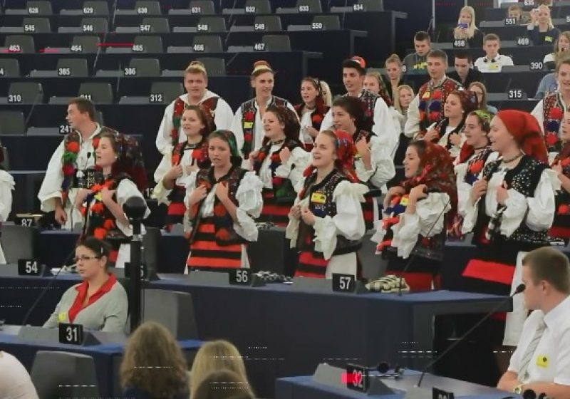 SIGHET: 24 de elevi ai Colegiului Naţional Dragoş Vodă au vizitat Parlamentul European, în cadrul unui proiect