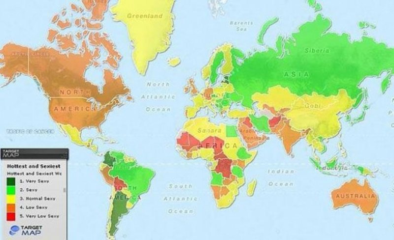 HARTA ONLINE: Unde se află cele mai sexy femei. Cum stă România la acest capitol HARTA ONLINE: Unde se află cele mai sexy femei. Cum stă România la acest capitol