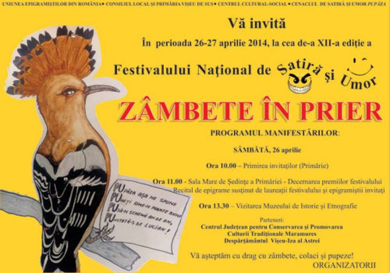 VIȘEU DE SUS: În weekend are loc Festivalul internaţional de satiră şi umor “Zâmbete în Prier”