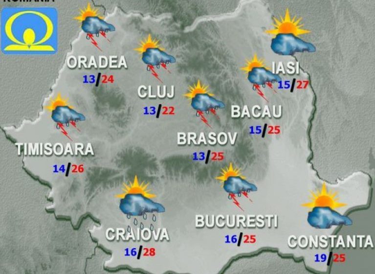 VREMEA: Prognoza meteo în ţară, la Bucureşti, la mare şi la munte