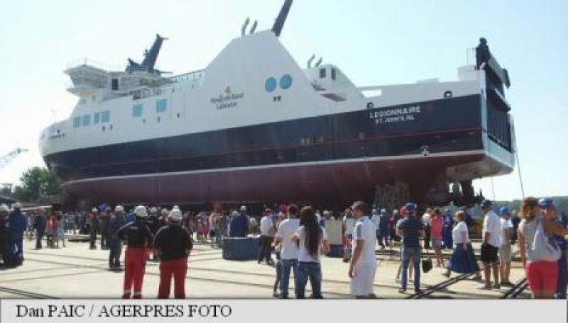 GALAŢI: Feribot pentru canadieni, lansat la Șantierul Naval Damen GALAŢI: Feribot pentru canadieni, lansat la Șantierul Naval Damen