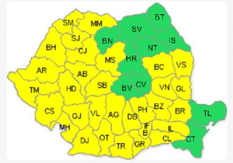 MARAMUREȘ: Cod galben de caniculă pentru joi şi vineri, temperaturile vor depăși 30 de grade
