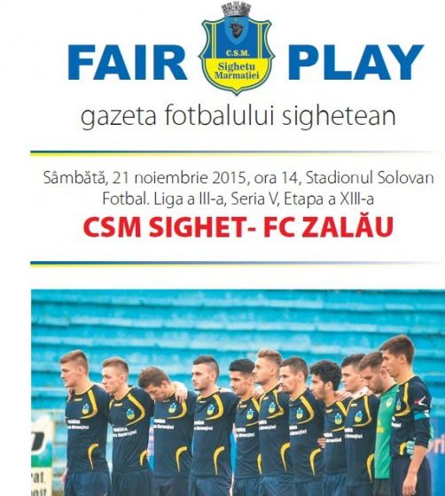 FOTBAL: Ultimul număr din acest an al ziarului ”Fair Play” apare cu ocazia meciului dintre CSM Sighet și FC Zalău