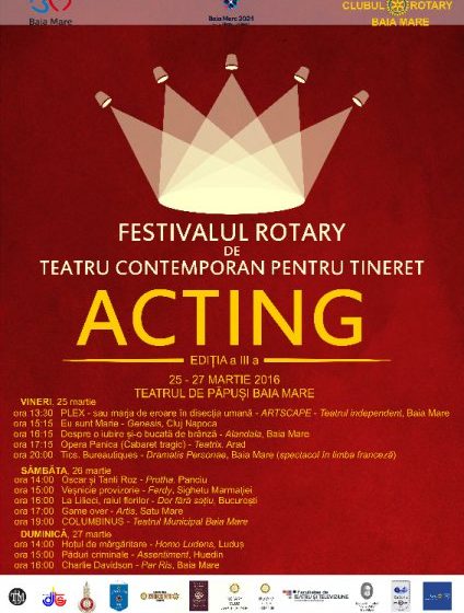 EVENIMENT: Festival de teatru marca Rotary în Baia Mare