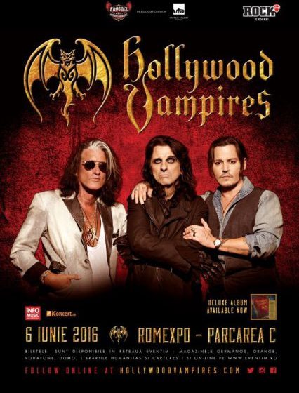 PREMIERĂ: Johnny Depp cântă în România, cu Alice Cooper şi Joe Perry de la Aerosmith