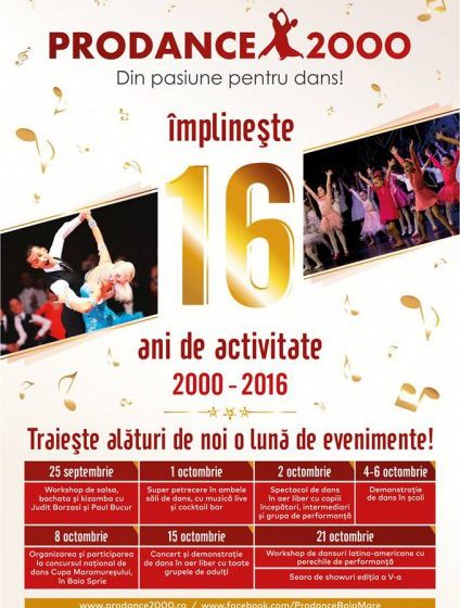 PRODANCE 200: 16 ani de activitate, o lună de evenimente