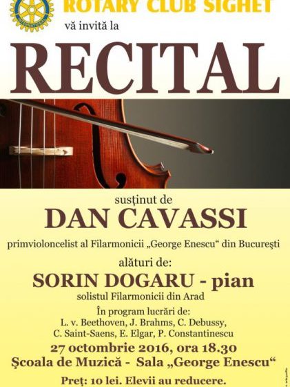 EVENIMENT: Recital Dan Cavassi in Sighet