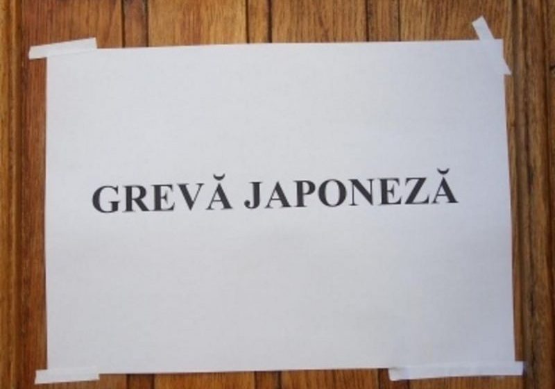 Membrii Sindicatului din Învăţământul Preuniversitar „Spiru Haret” Maramureş, în grevă japoneză