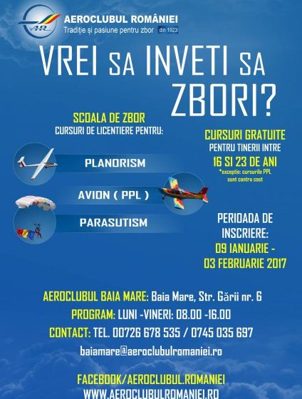 S-A DESCHIS SEZONUL: Maramureșenii pasionați de zbor se pot înscrieri pentru cursuri de planorism și parașutism S-A DESCHIS SEZONUL: Maramureșenii pasionați de zbor se pot înscrieri pentru cursuri de planorism și parașutism