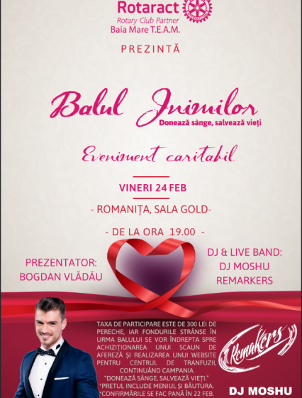 BALUL INIMILOR: Un eveniment caritabil organizat de Rotaract TEAM Baia Mare