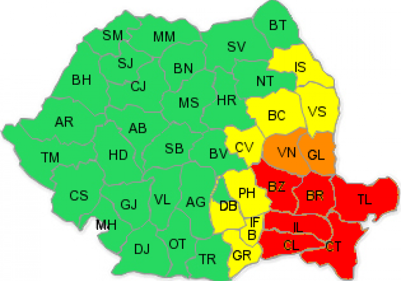 LĂMURIRI: Ce înseamnă, de fapt, avertizările meteo și codurile de culori