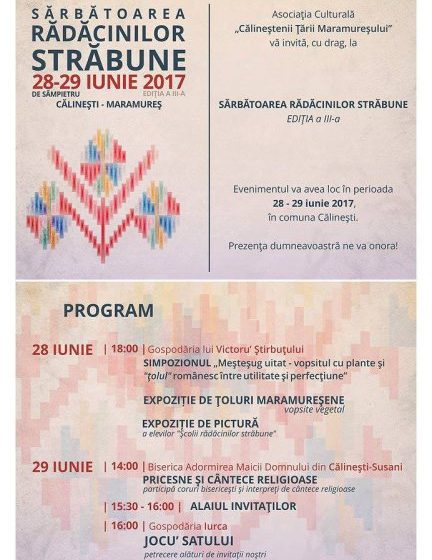 PROMOVAREA TRADIȚIILOR: Sărbătoarea rădăcinilor străbune se desfășoară preț de două zile la Călinești PROMOVAREA TRADIȚIILOR: Sărbătoarea rădăcinilor străbune se desfășoară preț de două zile la Călinești