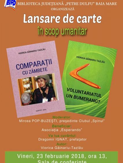 LA BIBLIOTECA JUDEȚEANĂ: Lansare de carte cu caracter umanitar LA BIBLIOTECA JUDEȚEANĂ: Lansare de carte cu caracter umanitar