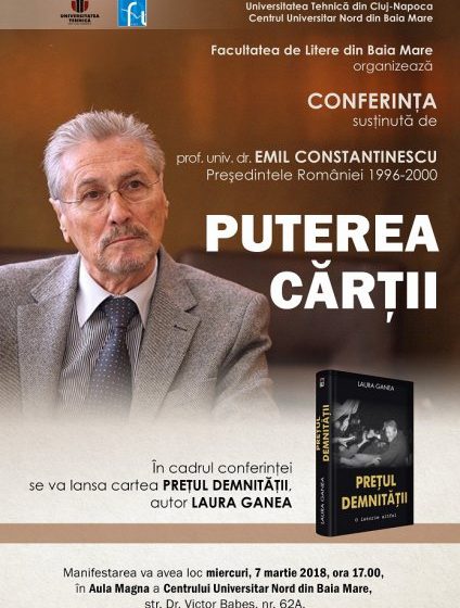 VIZITĂ: Fostul președinte Emil Constantinescu vine în Baia Mare. Vezi de ce VIZITĂ: Fostul președinte Emil Constantinescu vine în Baia Mare. Vezi de ce