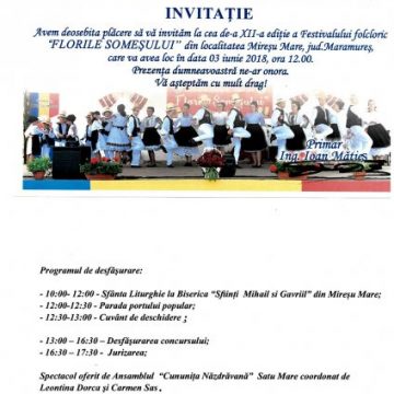 CÂNTEC ȘI TRADIȚIE: Festivalul folcloric ”Florile Someșului”, la a 12-a ediție CÂNTEC ȘI TRADIȚIE: Festivalul folcloric ”Florile Someșului”, la a 12-a ediție