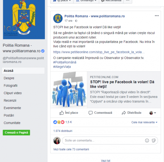 DUPĂ TRAGEDIA DIN UNGARIA: Mii de oameni au semnat deja petiția online ”STOP live pe Facebook la volan! Dă like vieţii!”