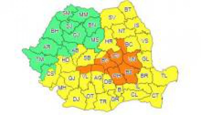 ATENȚIONARE METEO: Jumătate din țară, sub coduri de ploi ATENȚIONARE METEO: Jumătate din țară, sub coduri de ploi